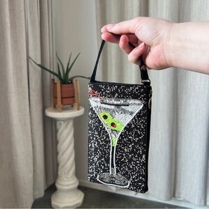 Bamboo Trading Co. Dirty Martini Purse Hand-Beaded Club Bag Crossbody Clutch